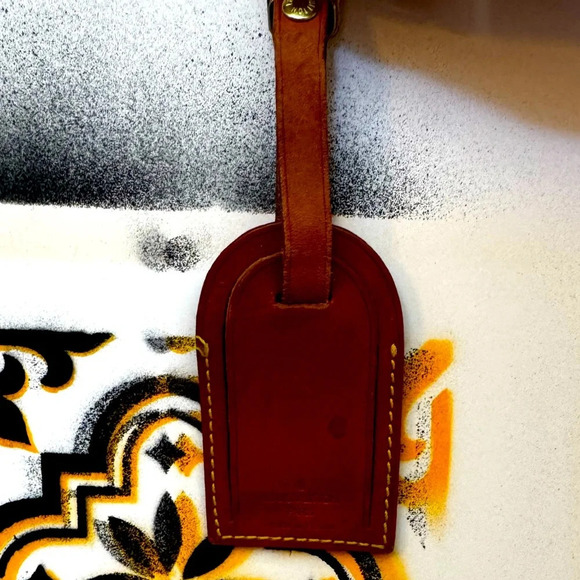 Vintage LOUIS VUITTON Paris Tan Vachetta Leather Luggage Tag - Picture 4 of 7